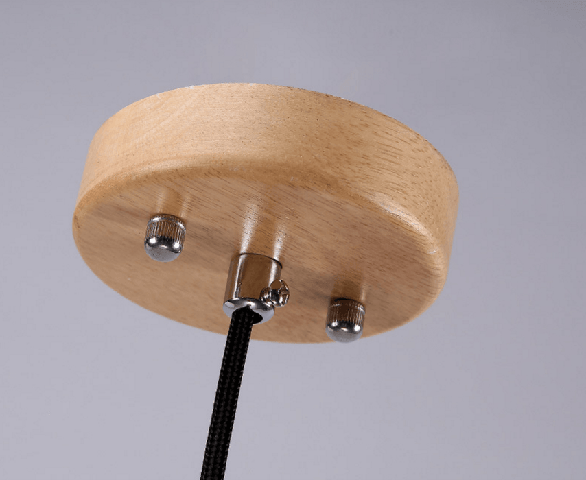 Sangkar Metal Cage Pendant Light With Wooden Base - DWHOME