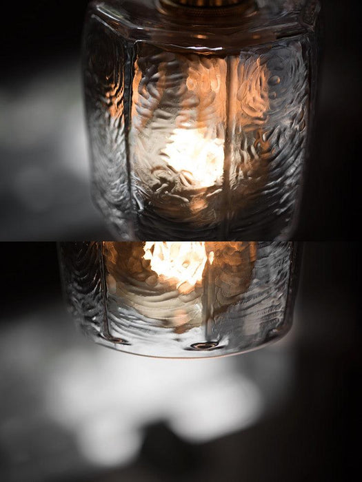 Petunia Glass Mid Century Brass Pendant Light - DWHOME