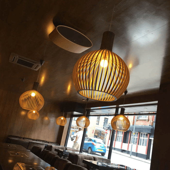 Wooden Birdcage Pendant Lamp - DWHOME