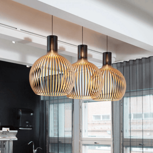 Wooden Birdcage Pendant Lamp - DWHOME