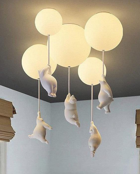 The Flying Bears Children Nursery Ceiling Light-DWHOME