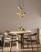 Wooden Petal Round Cluster Pendant Light - DWHOME