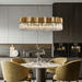 Milano Brushed Gold Dining Room Crystal Chandelier - DWHOME