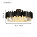 Gio Flush Mount Chandelier, Black - DWHOME