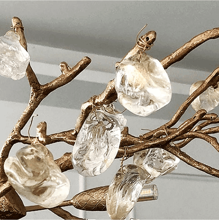 Albero Copper & Natural Crystal Stone Chandelier - DWHOME