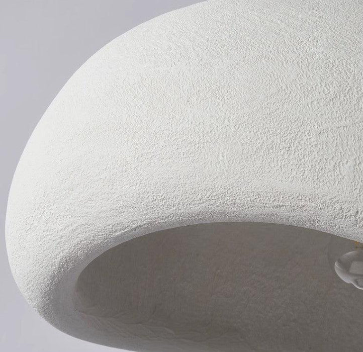 Stucco textured pebble stone plaster pendant light - DWHOME
