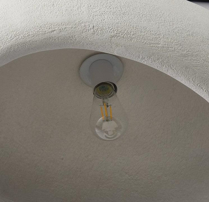 Stucco textured pebble stone plaster pendant light - DWHOME