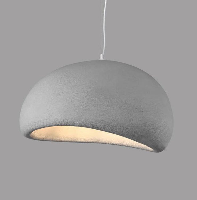 Stucco textured pebble stone plaster pendant light - DWHOME