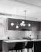 Olive Tree 5 Head Branch Milky Glass Kitchen Island Pendant Light - DWHOME