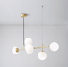 Olive Tree 5 Head Branch Milky Glass Kitchen Island Pendant Light - DWHOME