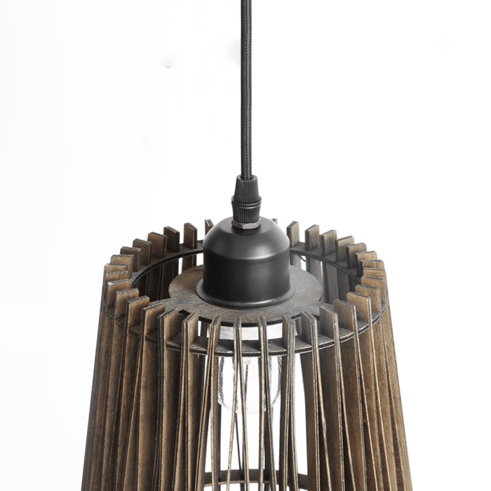 Kaho Wooden Shade Japandi Pendant Light - DWHOME