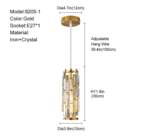 Crystal Pendant Light For Kitchen Island-DWHOME
