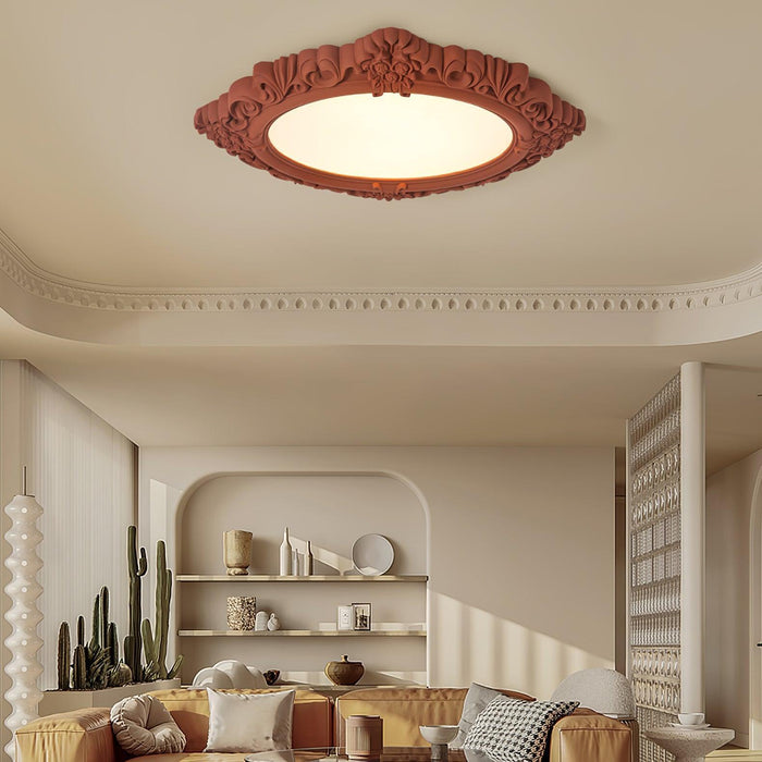 Sculpted Resin Ceiling Lamp-DWHOME