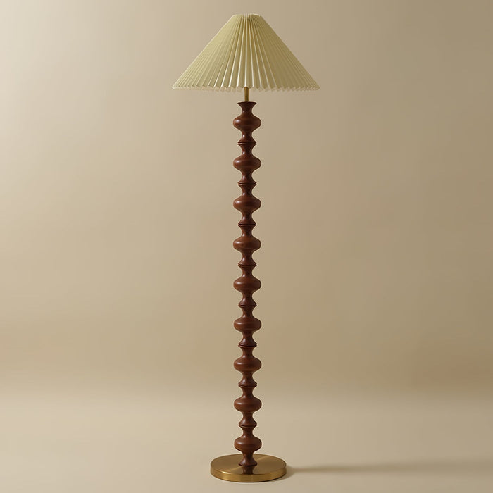 Sculpted Rhythm Wood Floor Lamp - Vakkerlight