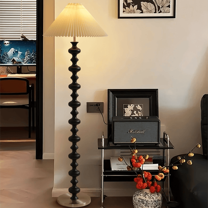 Sculpted Rhythm Wood Floor Lamp - Vakkerlight