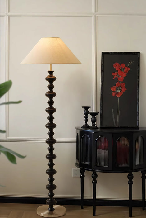 Sculpted Rhythm Wood Floor Lamp - Vakkerlight