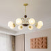 Sculptural Glass Ribbed Chandelier-DWHOME