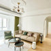 Sculptural Glass Ribbed Chandelier-DWHOME