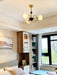 Sculptural Glass Ribbed Chandelier-DWHOME