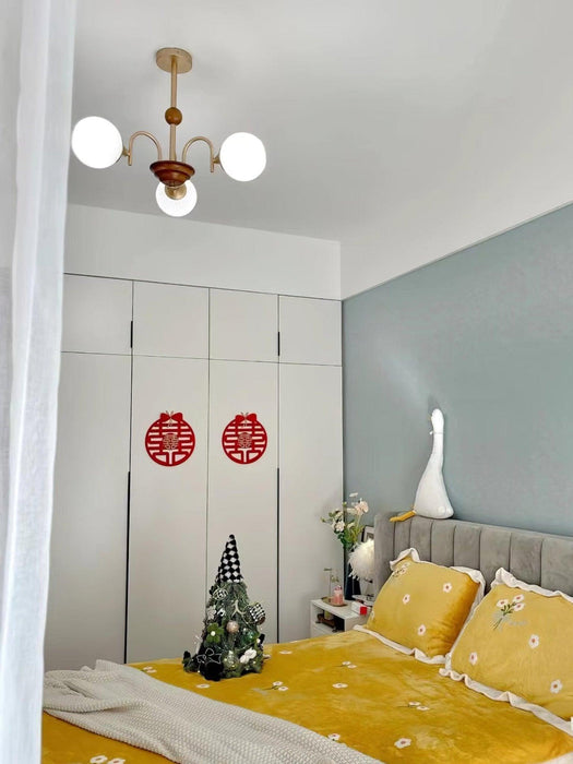 Sculptural Glass Ribbed Chandelier-DWHOME