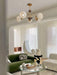 Sculptural Glass Ribbed Chandelier-DWHOME
