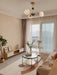 Sculptural Glass Ribbed Chandelier-DWHOME
