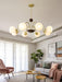 Sculptural Glass Ribbed Chandelier-DWHOME