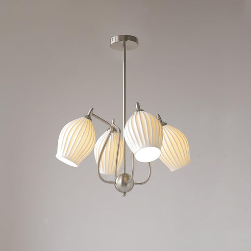 Ceramic Ribbed Chandelier-DWHOME