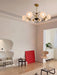 Sculptural Glass Ribbed Chandelier-DWHOME