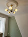 Sculptural Glass Ribbed Chandelier-DWHOME