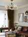 Sculptural Glass Ribbed Chandelier-DWHOME