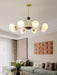 Sculptural Glass Ribbed Chandelier-DWHOME