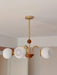 Sculptural Glass Ribbed Chandelier-DWHOME