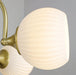 Sculptural Glass Ribbed Chandelier-DWHOME