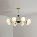 Sculptural Glass Ribbed Chandelier-DWHOME