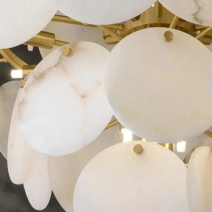 Moonshade Natural Marble Modern Chandelier-DWHOME