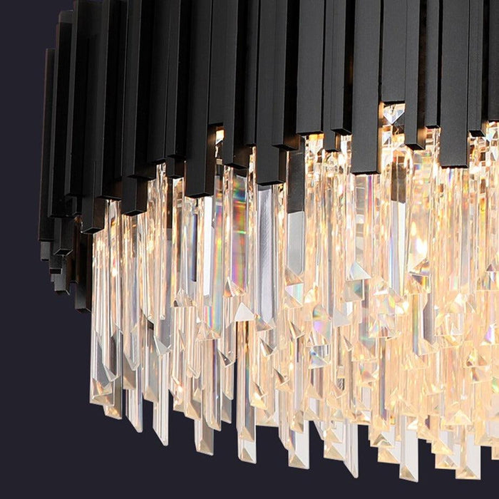 Gio Flush Mount Chandelier, Black - DWHOME