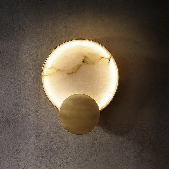 Modern Marble & Brass Light Fixture - DWHOME