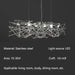 Luxury Silver LED Chandelier - Modern Stainless Steel - DWHOME