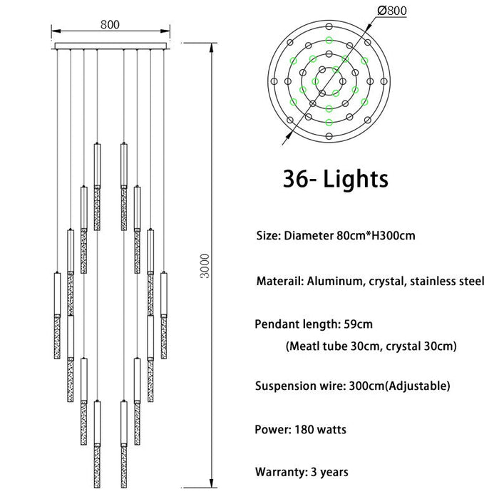 Modern LED Foyer Chandelier-DWHOME