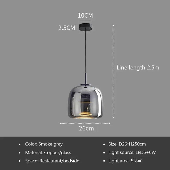Modern Glass Pendant Light luxury Chandelier Deco Nordic Led Hanging Light Fixtures Bedroom Modern Luminaire Suspension lamp - DWHOME