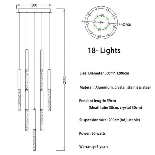 Modern LED Foyer Chandelier-DWHOME