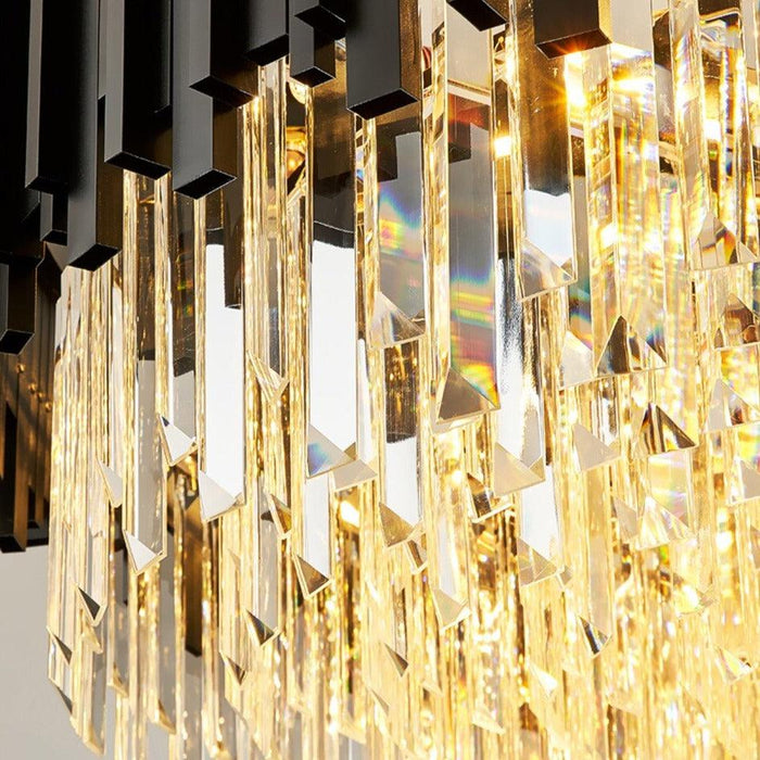 Gio Flush Mount Chandelier, Black - DWHOME