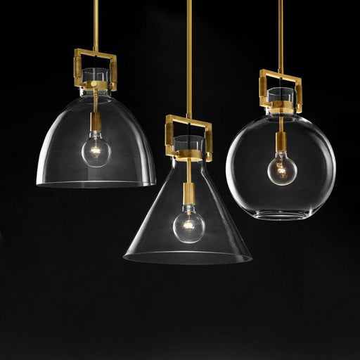 Retro Metal Glass Pendant Lights-DWHOME