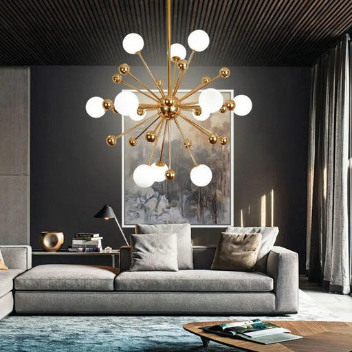 Serenity Gold Brass Sputnik Chandelier - DWHOME