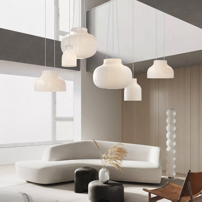 Serica Trio Silk Collection Pendant Lamp-DWHOME