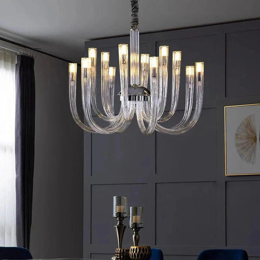 Sesi Remote Control Mid Century Modern Glass Chandelier-DWHOME