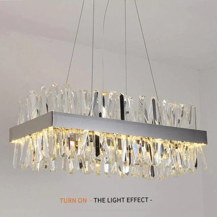 Calvi Crystal Rectangular Chandelier - DWHOME