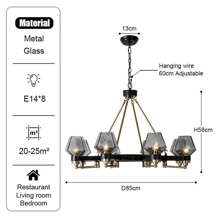 Retro American Pendant Chandelier Light Fixture-DWHOME