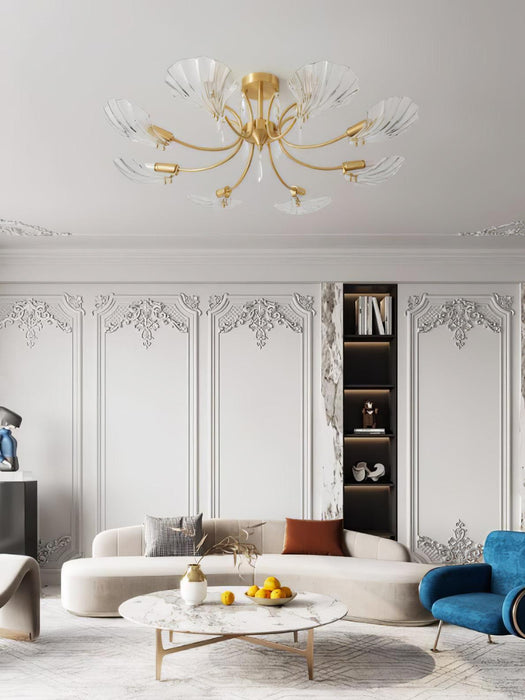 Shell Brass Ceiling Lamp-DWHOME